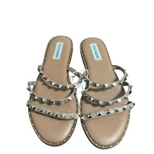 Steve Madden Tan Studded Sandals Size 8 NWT